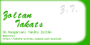 zoltan takats business card