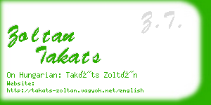 zoltan takats business card